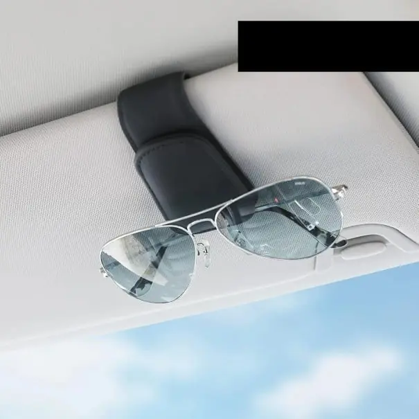 Noutate Suport magnetic pentru ochelari de mașină 10 x 4,5 cm cu clips pentru parasolar protecție împotriva zgârieturilor montare universală