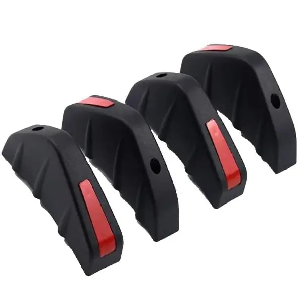 4 buc 12,5 x 6,5 cm Difuzoare ABS roșii pentru bara de protecție spate Benzile de tuning universale pentru spoiler Protecție împotriva coliziunilor cu accesorii de montaj Livrare rapidă