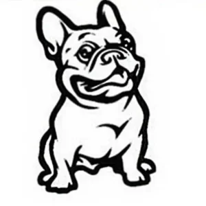 Autocolant auto bulldog francez Disponibil imediat