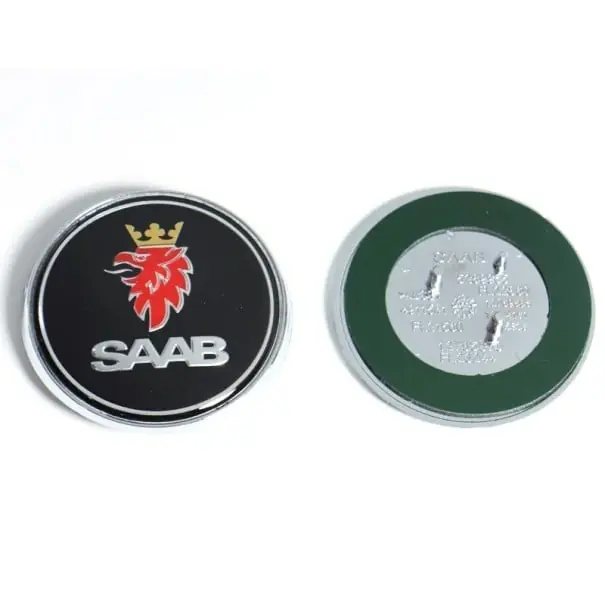 Preț redus Emblema frontală SAAB 68mm Autocolant rotund de diferite culori Logo pentru capotă Accesoriu auto pentru vehiculele SAAB 9-3 9-5 93 95
