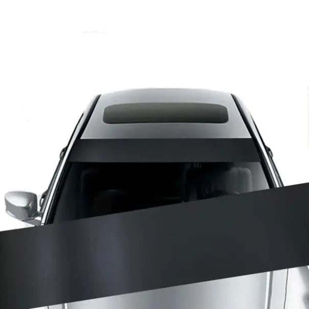 Plată securizată Autocolant pentru parbriz 20×150 cm Folie din vinil 3D neagră mată Parasolar PVC Autocolant decorativ pentru mașină Parbriz și lunetă