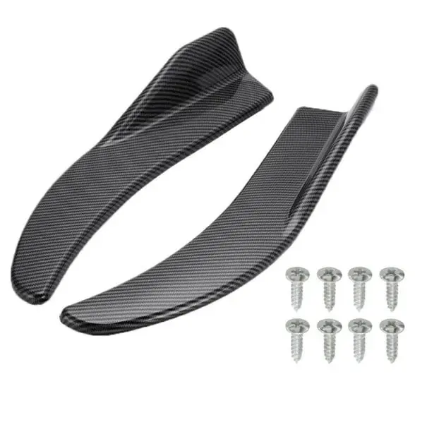 1 pereche 44 x 7 cm Spoilere negre din ABS pentru bara de protecție față Bare universale anti-coliziune pentru BMW Mercedes Toyota Audi cu șuruburi de montaj Transport gratuit
