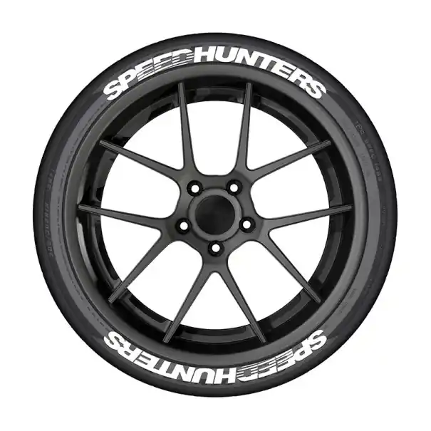 2 bucăți Autocolante pentru anvelope 37,67×2,54 cm SPEEDHUNTERS Autocolante din PVC rezistente la apă pentru roți Decorare stilată pentru tuning auto Promoție