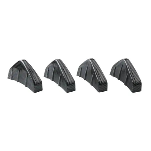 4 buc 12,5 x 6,5 cm Difuzoare ABS din carbon pentru bara din spate Benzile de spoiler de tuning universale Protecție împotriva coliziunii cu accesorii de montaj Livrare expres