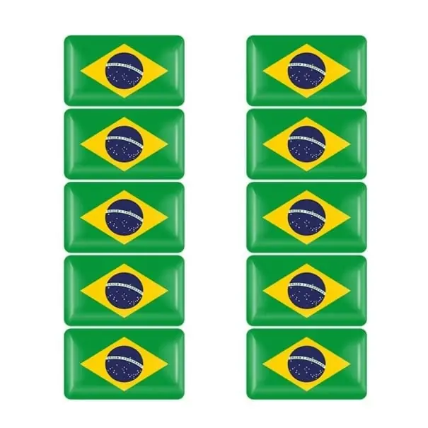 Cel mai bun preț Autocolant auto drapel Braziliei 10 buc