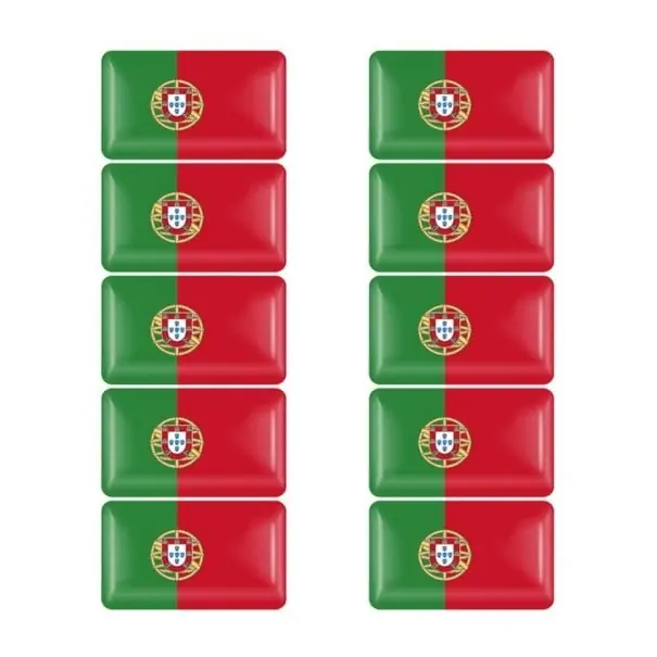 Promoție Autocolant auto drapel Portugaliei 10 buc