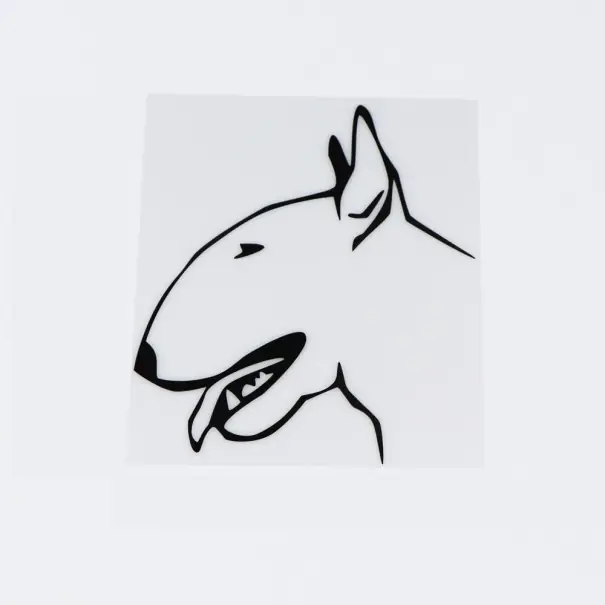 Autocolant Bull Terrier Preferatul clienților