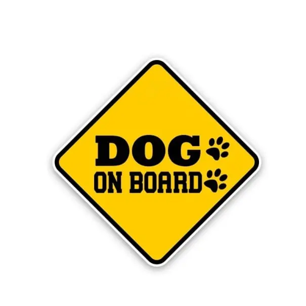 Autocolant pentru câine la bord Livrare gratuită