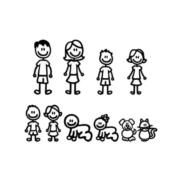 Familia de autocolante auto B496 Noutate