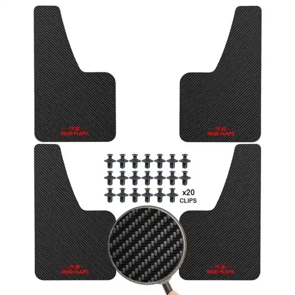 Bestseller Blatíțe universale 36 x 21 cm Set 4 buc Părți din față și spate pentru protecția împotriva murdăriei cu model din fibră de carbon Protecția caroseriei pentru mai multe tipuri de mașini