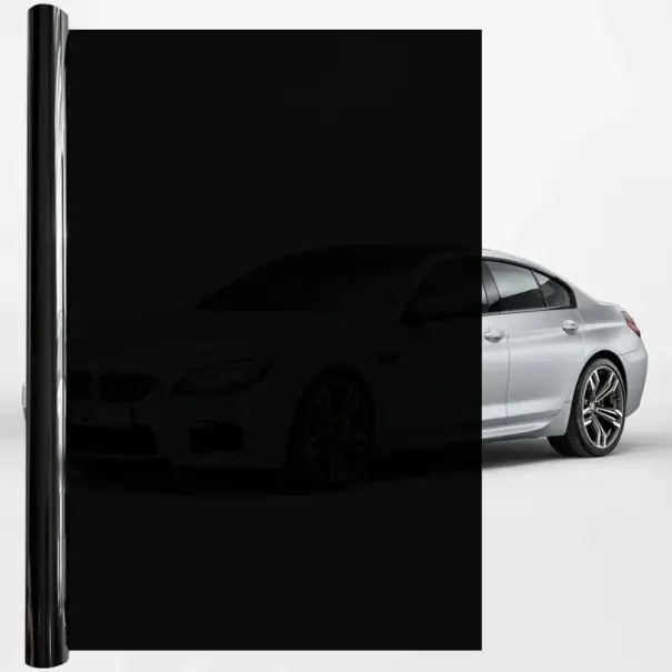 Film pentru nuanțare geamuri auto 5% 50 x 300 cm Film pentru nuanțare geamuri auto Film de protecție solară și UV Film întunecat Preț promoțional