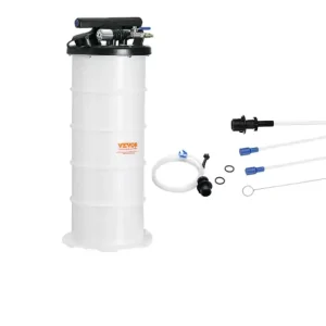 Odsător de lichide 6,5 l cu furtun de aspirație alb negru 200 × 550 mm pentru schimbul de ulei și lichide auto Doar azi
