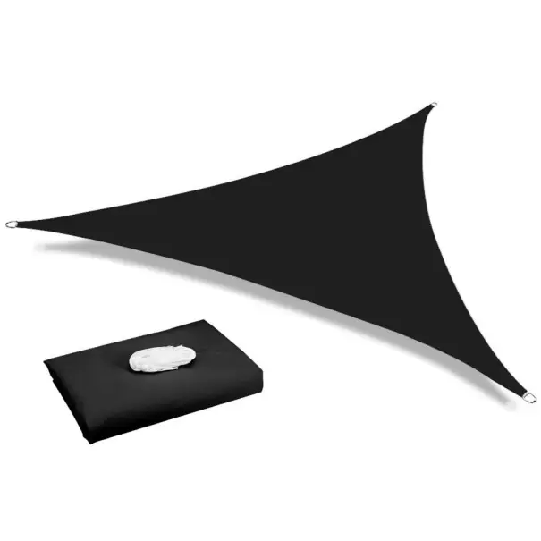 Pânză de soare triunghiulară impermeabilă 2x2x2m cu 98% filtru UV pentru terasă, grădină, umbrire exterioară, camping, fără accesorii Promoție