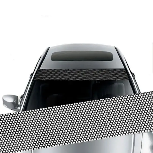 Doar azi Parasolar pentru parbriz 20×150 cm Plasă neagră folie vinilică 3D PVC Autocolant pentru mașină Decorațiune pentru parbrizul din față și din spate