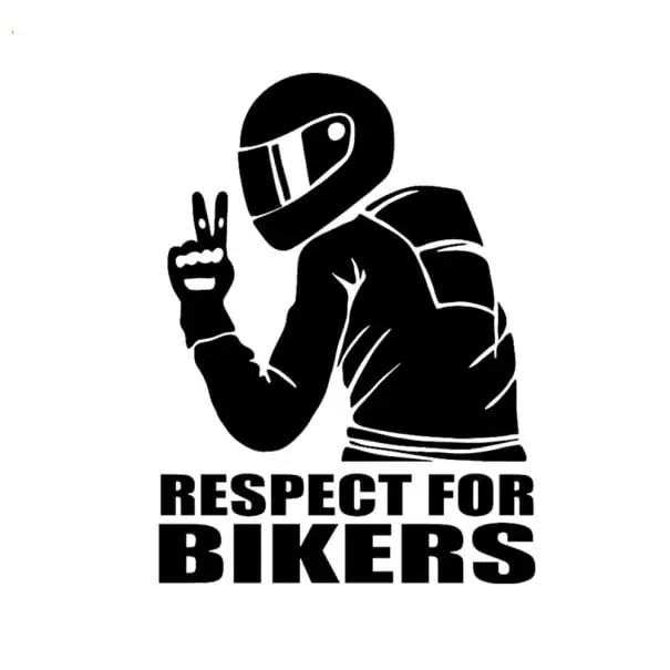 Respect autocolant auto pentru motocicliști Reduceri