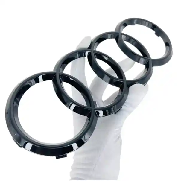 Ofertă specială Semn negru lucios frontal 285 mm pentru Audi A6 2012-2017 Q7 2009-2015 și toate Q2 Q3 Q5 Q8 Logo autocolant pentru mască Accesorii auto