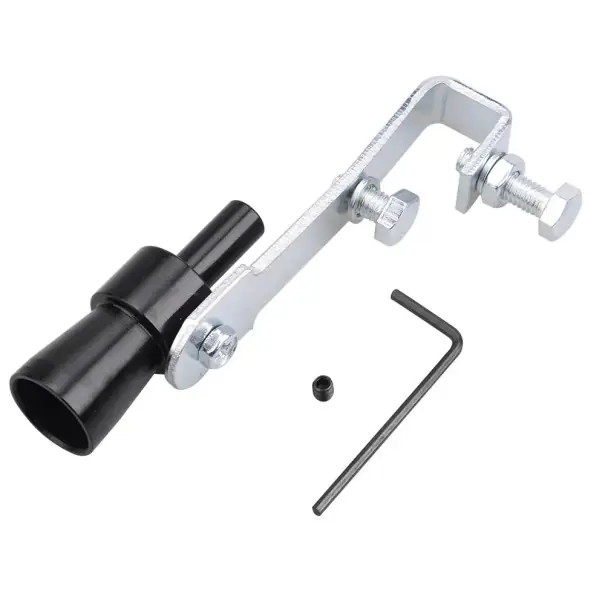 Ofertă specială Turbo țârâitoare pentru evacuare S 101,3 × 19,5 mm Simulator universal de sunet turbo tub de alarmă din aluminiu tuning accesoriu decorativ pentru vehicul negru