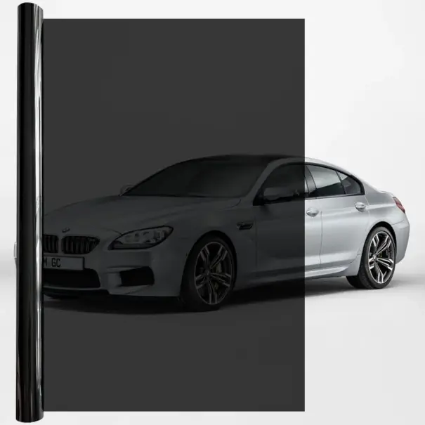 Folie nuantare geamuri auto 25% 50 x 300 cm Folie nuantare geamuri auto Protectie solara Folie de confidentialitate pentru masina Premium