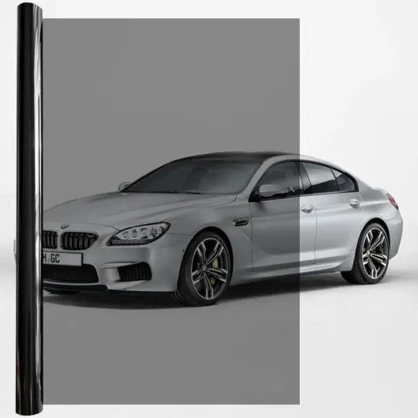 Discount Folie nuantare geamuri auto 50% 50 x 300 cm Folie nuantare geamuri auto Film protectie solara pentru geamuri laterale si spate