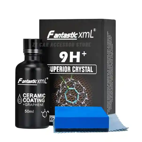 Calitate înaltă 50 ml Nano strat de ceramică Graphene 9H Protecție hidrofobă a vopselei Rezistență la căldură și zgârieturi Set cu burete și cârpă
