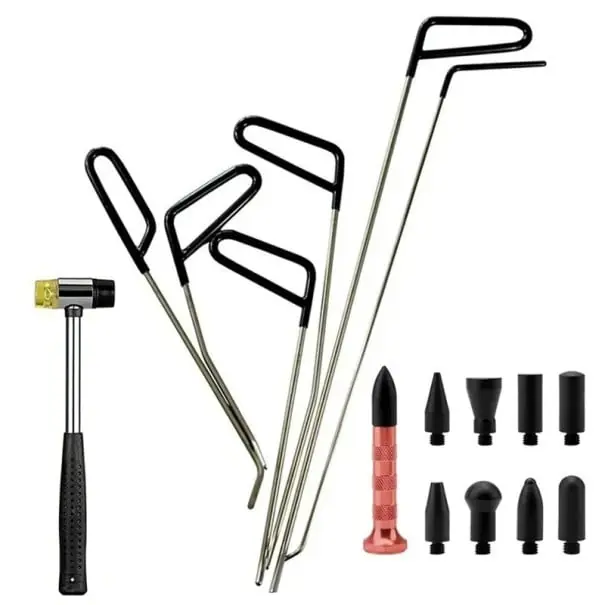 6x bare de reparare a denivelărilor pe mașină PDR set Unelte manuale din oțel inoxidabil Ciocan și pix cu 9 capete fără vopsire Preț mic