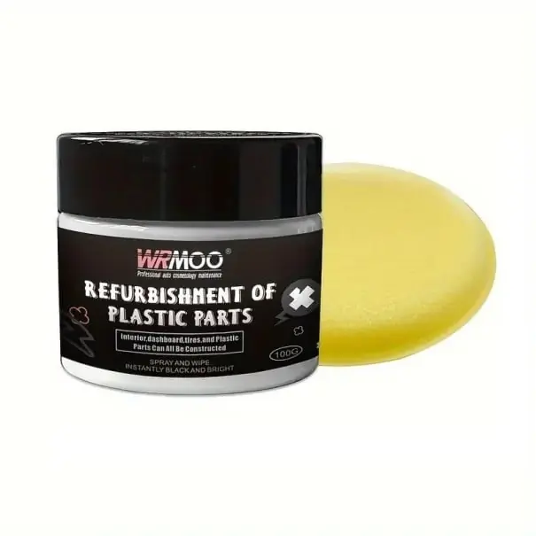 Preț promoțional Agent de reparare plastic, ceramică, cauciuc și piele 100 g cu burete Reparare zgârieturi Refacere suprafețe Curățare și renovare