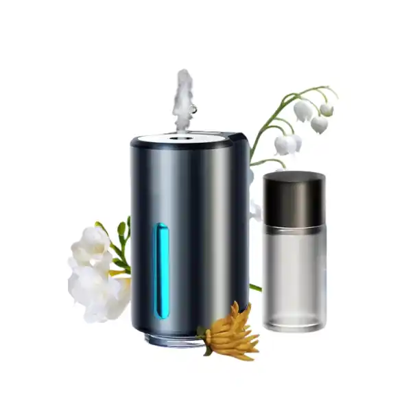 Ofertă Difuzor inteligent de arome pentru mașină 41×63×29 mm Parfum floral Ulei esențial Umidificator de aer 3 moduri Odorizant Parfum interior