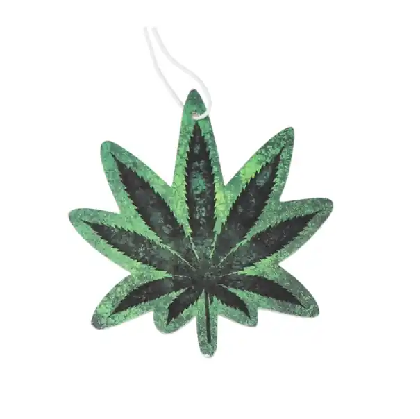 Osv fresh air freshener for car hanging on rearview mirror leaf motif 9 × 8 cm solid design green interior accessory car Cumpărături sigure