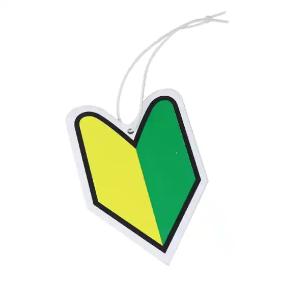 Popular Osv fresh air freshener for car hanging on rearview mirror symbol motif 9 × 6 cm solid design yellow green interior accessory