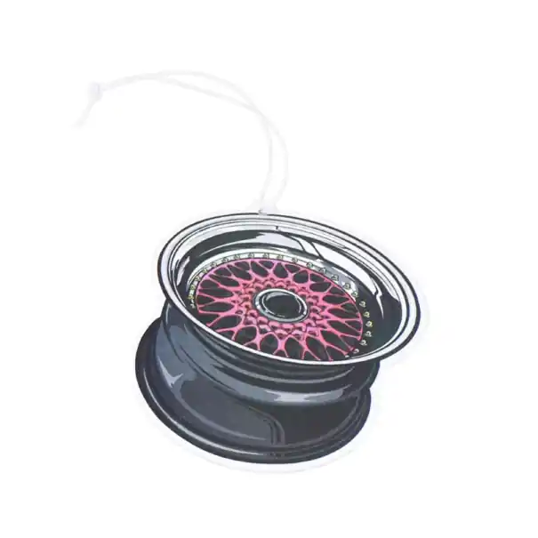 Reducere de preț Osv fresh air freshener for car hanging on rearview mirror wheel cover motif 9 × 9 cm solid black pink accessory
