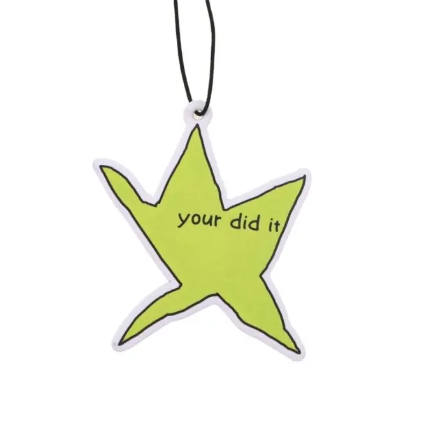 Ultima șansă Osv fresh air freshener for car hanging star with the inscription "you did it" aromatherapy pendant green car interior decoration