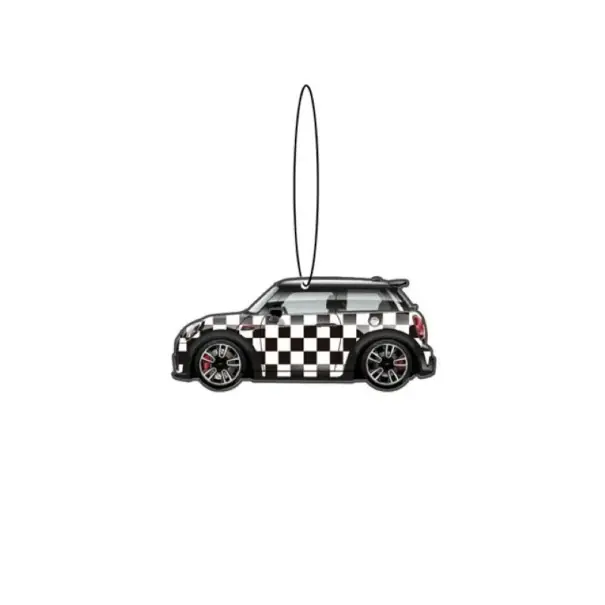 Plată securizată Osv fresh air freshener for car Mini Cooper aromatherapy pendant 4.8 × 9.9 cm black and white checkered hanging for car interior