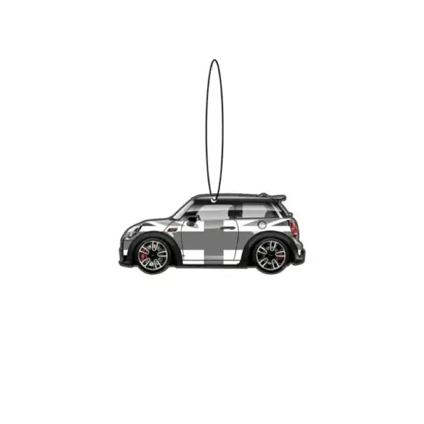 Osv fresh air freshener for car Mini Cooper aromatherapy pendant 4.8 × 9.9 cm gray black white with British flag hanging Preț redus