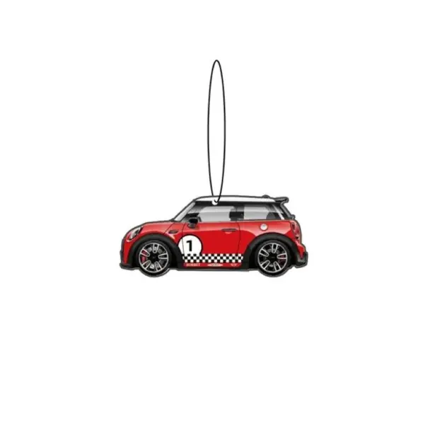 Osv fresh air freshener for car Mini Cooper aromatherapy pendant 4.8 × 9.9 cm red with number 1 hanging for car interior Preț redus