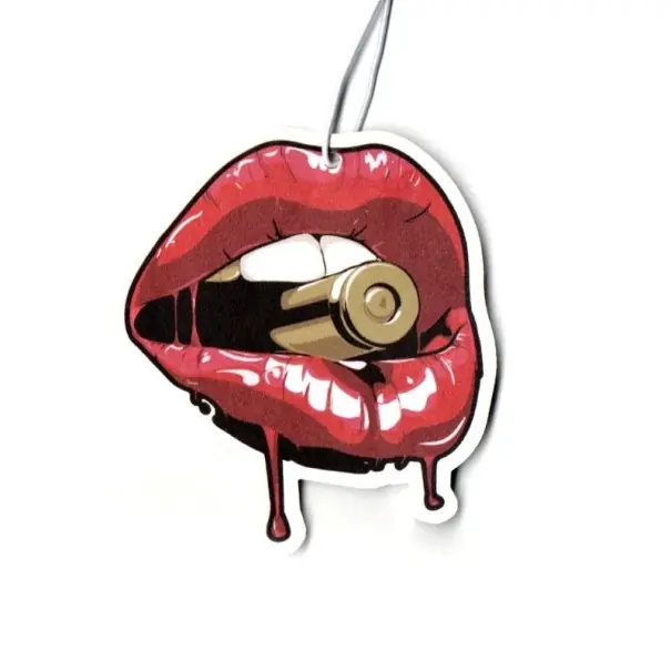 Osv fresh air freshener for car mirror pendant aromatherapy decoration red lips bullet hanging accessory Plată securizată