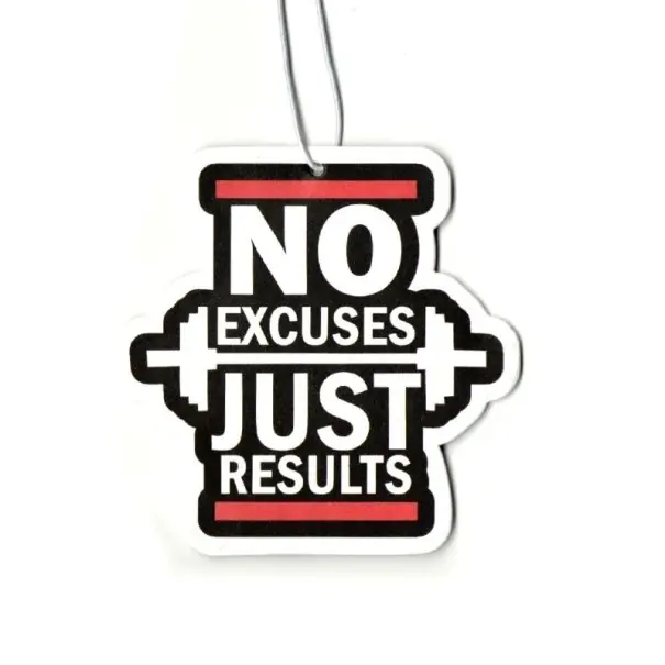 Ieftin Osv fresh air freshener for car mirror pendant aromatherapy decoration with the inscription NO EXCUSES JUST RESULTS hanging accessory