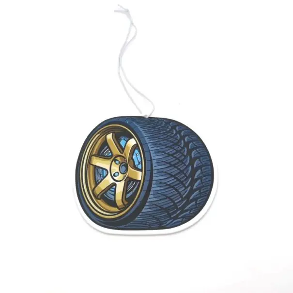 Plată securizată Osv fresh air freshener for car mirror pendant aromatherapy decoration with tire and gold disk motif hanging accessory