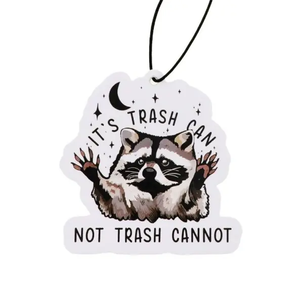 Reducere Osv fresh air freshener for car raccoon inscription it’s trash can not trash cannot scented pendant 6,9 × 7 cm colorful decoration