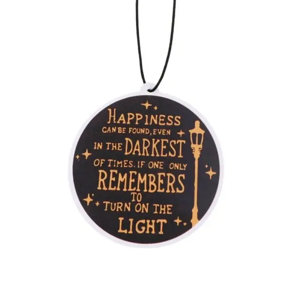 Osv fresh air freshener for car with the quote "Happiness Can Be Found..." aromatherapy black round pendant interior decoration of the car Lichidare de stoc