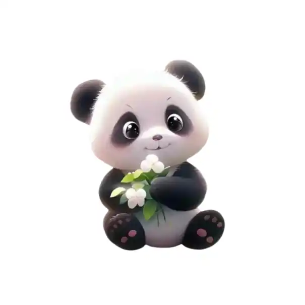 Osv freshor de aer pentru mașină cu clip pentru ventilație 2D difuzor cca 6 cm panda alb-negru cu flori decorare interior auto Expediere rapidă