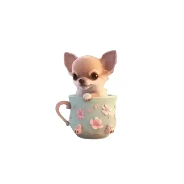 Parfumerie clip pentru mașină odorizant de aer 2D difuzor cca 6 cm decorare câine în cană cu flori pentru ventilația interiorului Plată sigură