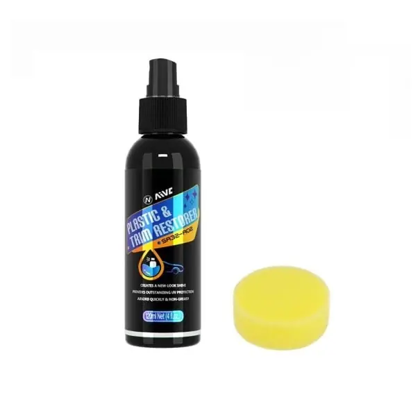 Ofertă exclusivă Revigorant plastic auto 120 ml Burete in pachet Ingrijire auto Refacere piese plastice Exterior Interior Cosmetica auto