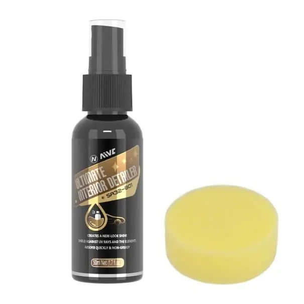 Revigorator din plastic si piele 50 ml Detergenta pentru piele cu burete Ingrijire interior auto Restaurare piese din plastic si piele Produse cosmetice auto Vezi acum