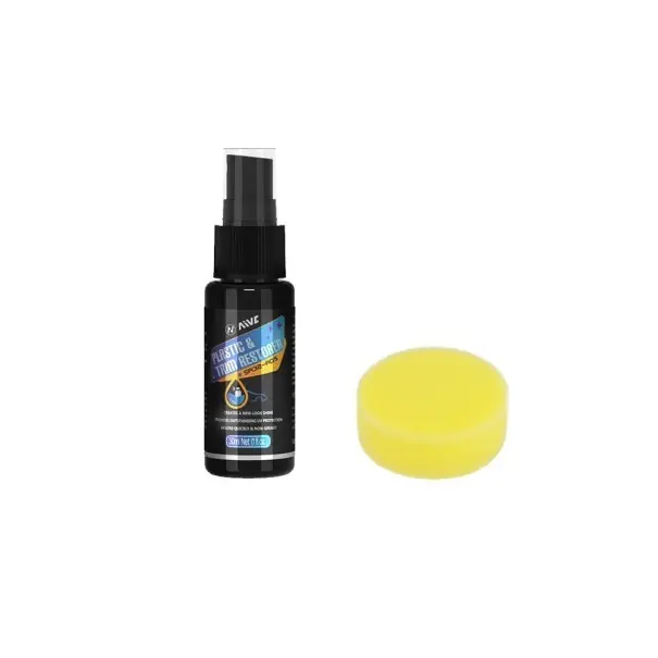 Promoție Revigorator plastic auto 30 ml Burete in pachet Restaurare piesele din plastic Materiale plastice exterioare si interioare Accesorii auto Ingrijire auto