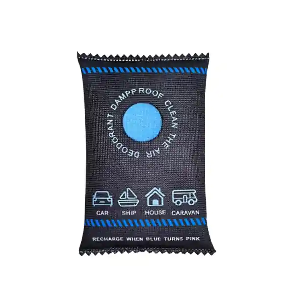 Ofertă limitată Sac de deshidratare pentru mașină, absorbant de umiditate 100 g, cca 9,5 × 14 cm, husă textilă, interiorul vehiculului și al locuinței