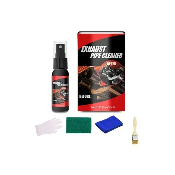 Set 5 în 1 spray pentru curățarea eșapamentului 30 ml + pastă de lustruit metal 50 g Perie Pânză Mănuși Tampă pentru curățarea ruginii Livrare gratuită