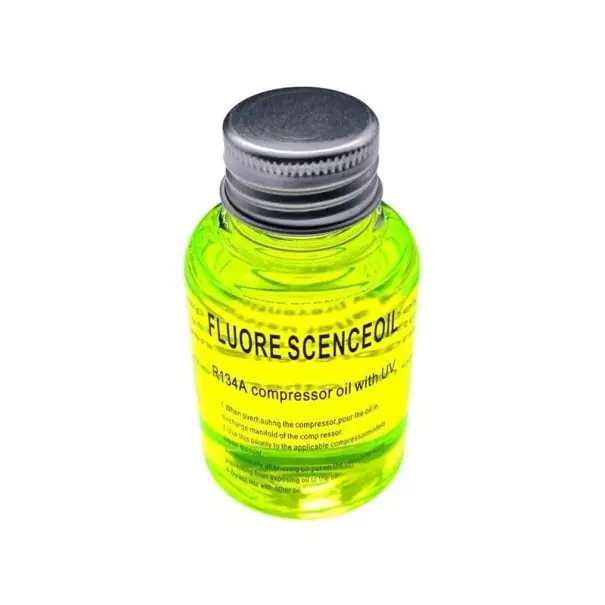 Ulei fluorescent 60 ml pentru detectarea scurgerilor de aer condiționat auto lichid contrastant UV pentru căutarea scurgerilor sistemului Ofertă de sezon