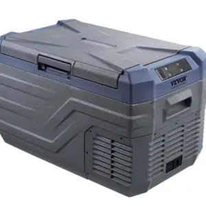 Premium Autochladniță portabilă 30 l 618×376×372 mm gri-albastră compactă pentru mașină, pentru călătorii, camping și drumuri mai lungi