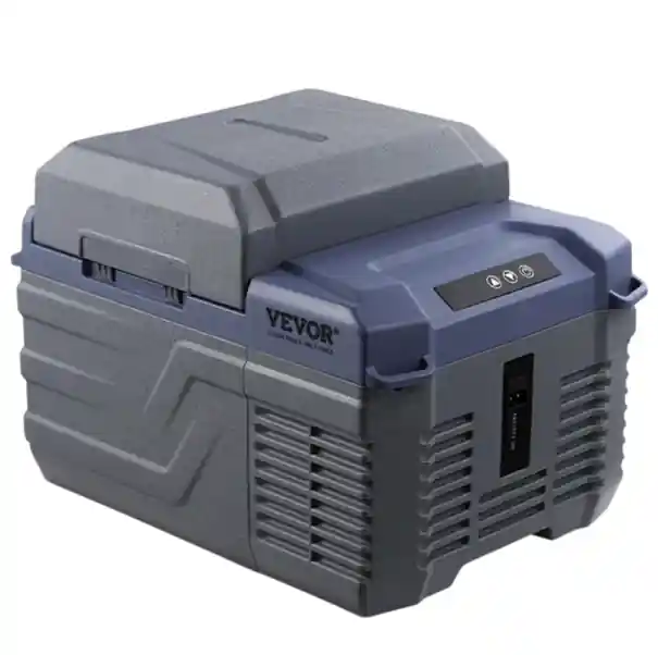 Frigider autoportabil 12 l 460×328×319 mm albastru-gri compact pentru mașină, pentru călătorii, excursii și camping Cel mai bun preț