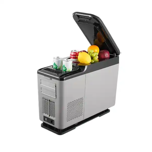 Ofertă limitată Frigider autoportabil 15 l 591×230×453 mm gri compact pentru mașină, ideal pentru călătorii, camping și drumuri mai lungi